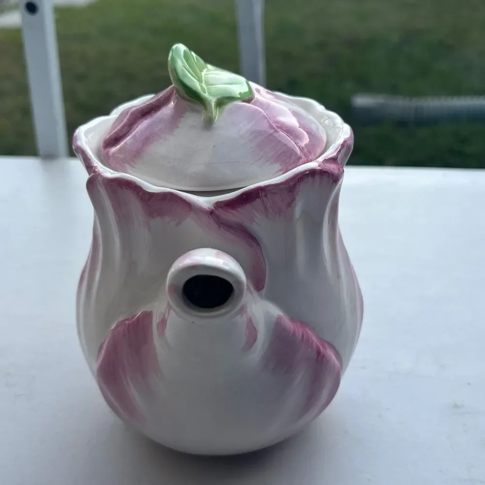 Bombay Pink and Green Floral Teapot